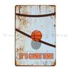 Basketball On Old Metal Metal Sign Party Garage Club Wall Decor Plaques Designing Tin Sign Poster