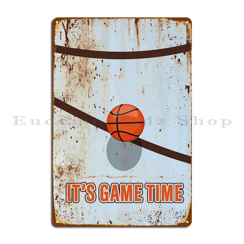 

Basketball On Old Metal Metal Sign Party Garage Club Wall Decor Plaques Designing Tin Sign Poster 20x30cm（7.8x11.8inch）