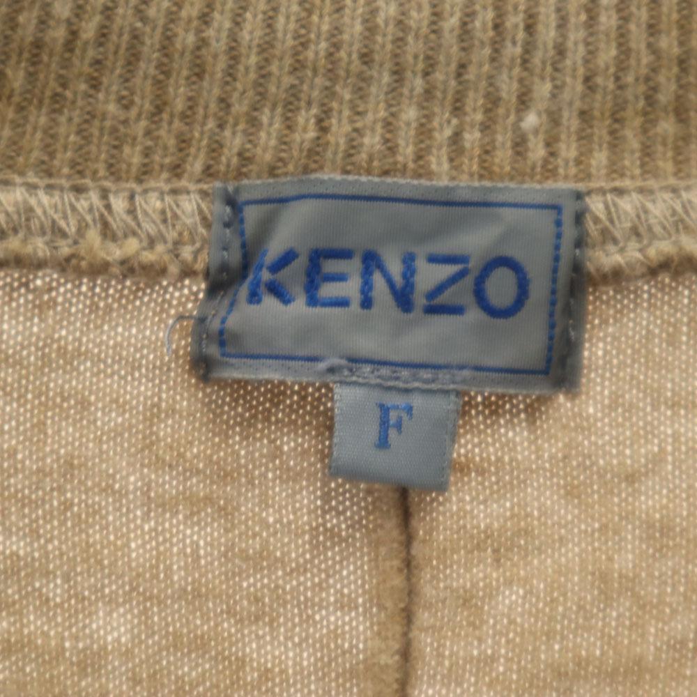 Kenzo 90s Old Made In Japan Long Sleeve Trainer Free Beige Women Used