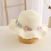 Nuovo Cappello di Paglia per Bambini Cappello da Spiaggia da Donna Borsa Intrecciata in Paglia Set Due Pezzi