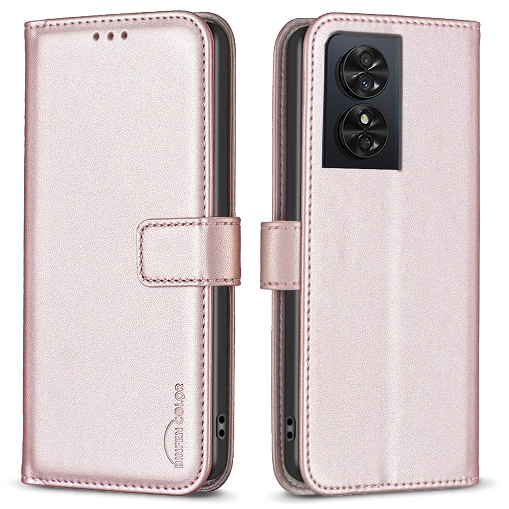 BINFEN COLOR BF17 For TCL 50 SE Case PU Leather Wallet Phone Cover Folding Stand