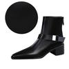 Bigtree Spring Pointed Toe Square High Heels Women Ankle Boots Design Style Fold Belt Buckle Short Booties Shoes Platform Boots