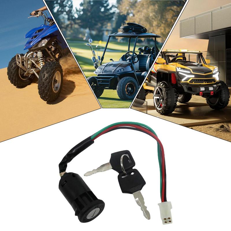 Zündschalter Startschalter 4-Draht Schalter Schloss Buchse Zündschlüssel Stecker Automobilzubehör Starterteile für ATV 50-250C C