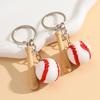 Keychain Pendant Sports Style PVC Baseball Pendant Keyring Baseball Theme Key Chain Portable Car Bag Accessory