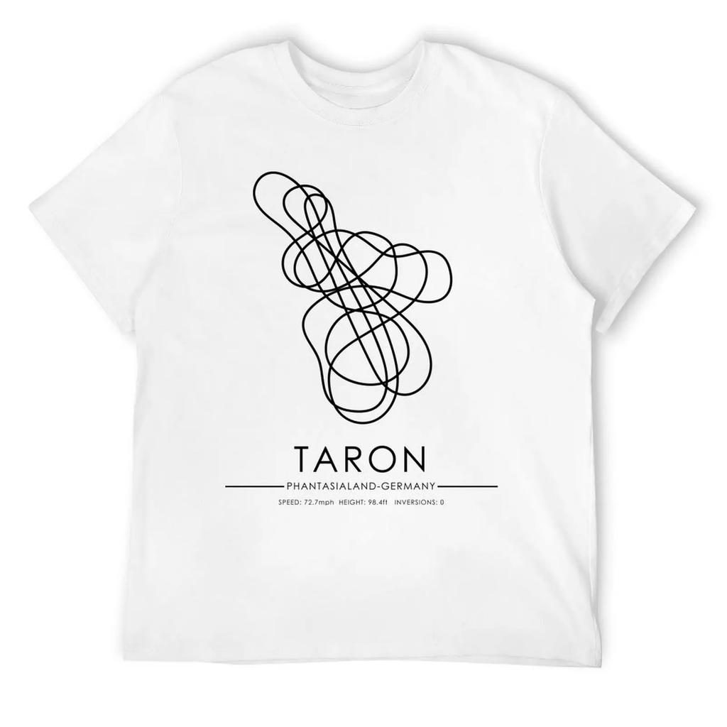 Taron Minimalistic Rollercoaster Layout T-Shirt Croswit Shirt Man Boys Animal Print Affliction Shirts Plain Black T Shirts Men