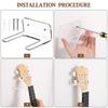 1 Set of Guitar Wall-mounted Acrylic Hook Simple Design Guitar Violin Hanger
