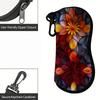 Bohemian Abstract Floral Pattern Sunglasses Case, Zipper Eyeglasses Protective Holder, Stylish Travel Spectacle Pouch for Women and Men Gift
