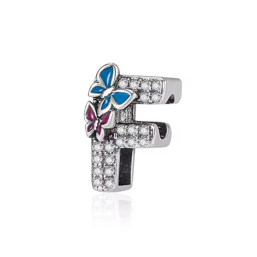 Charms Lettres Papillon Amour Perles Cuivre Convient Bracelet Fin Fabrication Bijoux DIY