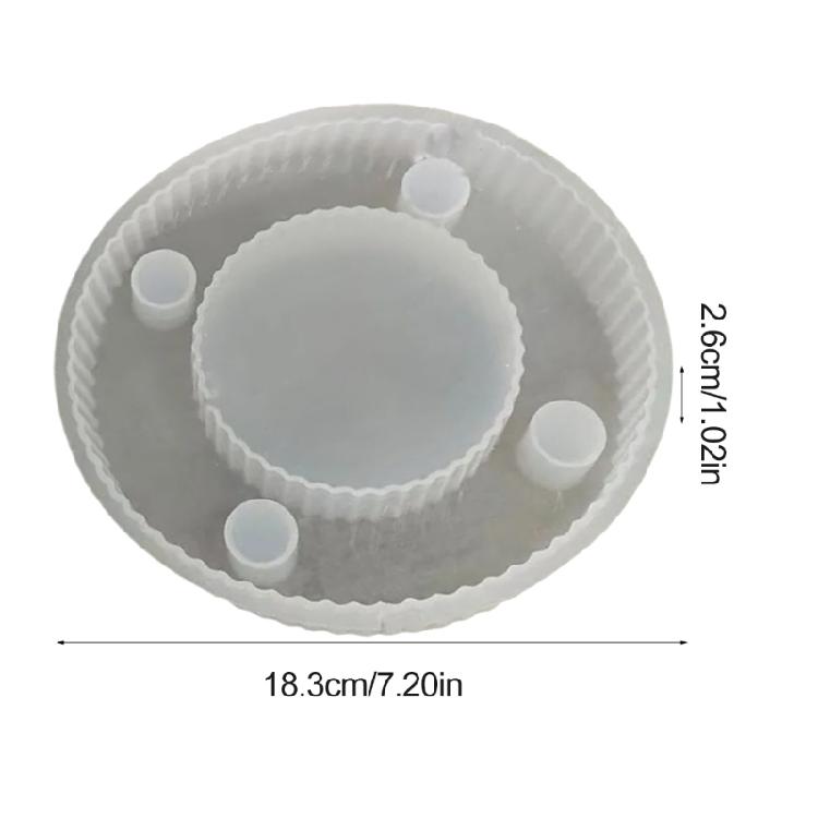 Kerzenständer Silikonform Kerzenhalter Form Gestreifte Runde Kerzenhalter Verzierung Form Epoxid Tischdekoration Formen