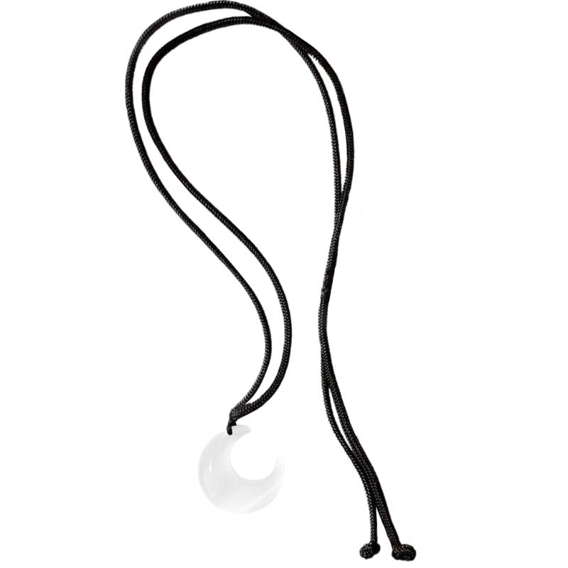 

Простое ожерелье-подвеска в виде полумесяца из кристалла, черное веревочное колье, ожерелья-цепочки для ключиц, регулируемый чокер, праздничные украшения 1