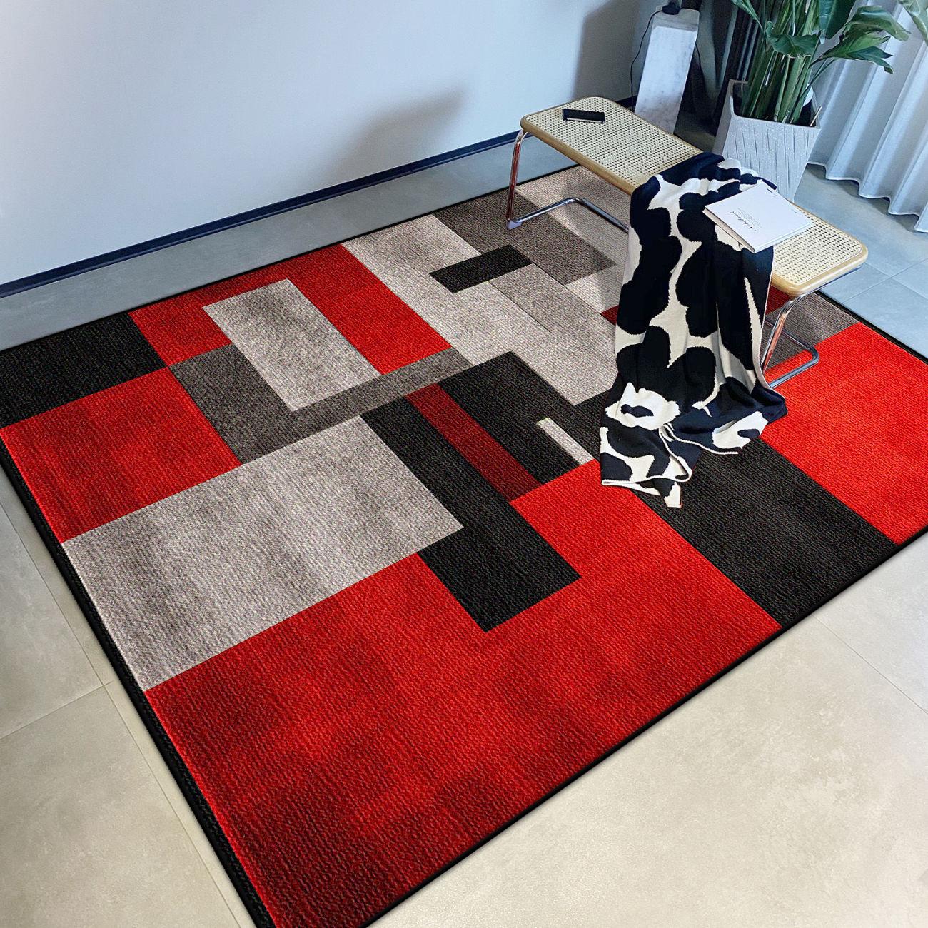 

Nordic Abstract Living Room Carpet Minimalism Decoration Bedroom Bedside Soft Non-slip Rug Lounge Office Coffee Tables Floor Mat 60*90cm