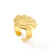 Vintage Stainless Steel Scallop Rings for Women Men Classic Ocean Starfish Shell Open Rings Aesthetic Jewelry Summer Beach Gift