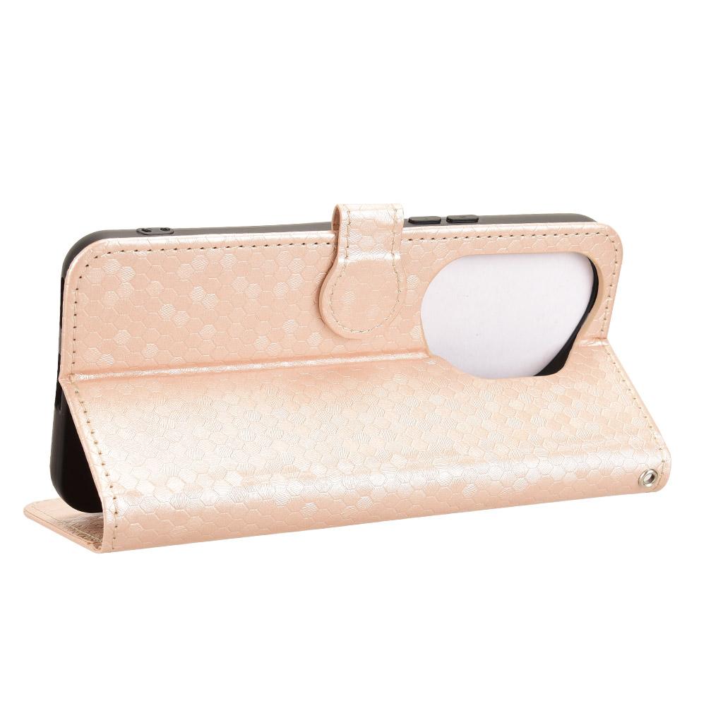 For Honor 400 Pro 5G (Global) Wallet Case Dot Pattern Imprint PU Leather Phone Cover with Wrist Strap