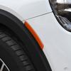 2 peças de tiras de fita refletiva de advertência, adesivo de marcador lateral de carro, marca de segurança, acabamento refletivo, adesivos de sobrancelha de roda externa