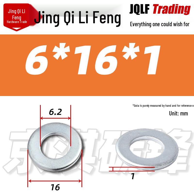 4.8 Grade Galvanized Flat Washer, M3-M14, Thickened Iron Gasket