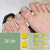 Waterproof Long Lasting ZF 3D Faux Rhinestone Stereo Pattern Full Cover Finished Toe Nail Stickers, Skin Brightening Toenail Decals