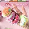 4 Pcs Mini Cute Cartoon Memo Pad Game Console Vegetable Bread Shape Sticky Note Portable Message Book Pendant Book
