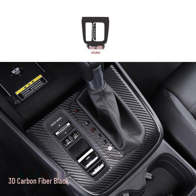 Carbon Fiber Trim Stickers for 23 Honda CR-V Models: Interior Console & Gear Shift