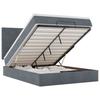Ottoman Bed with Mattress Dark Grey 140x190 cm Velvet