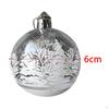 6 Pieces Christmas Baubles Hollow Pendants Decor Shatterproof for Home