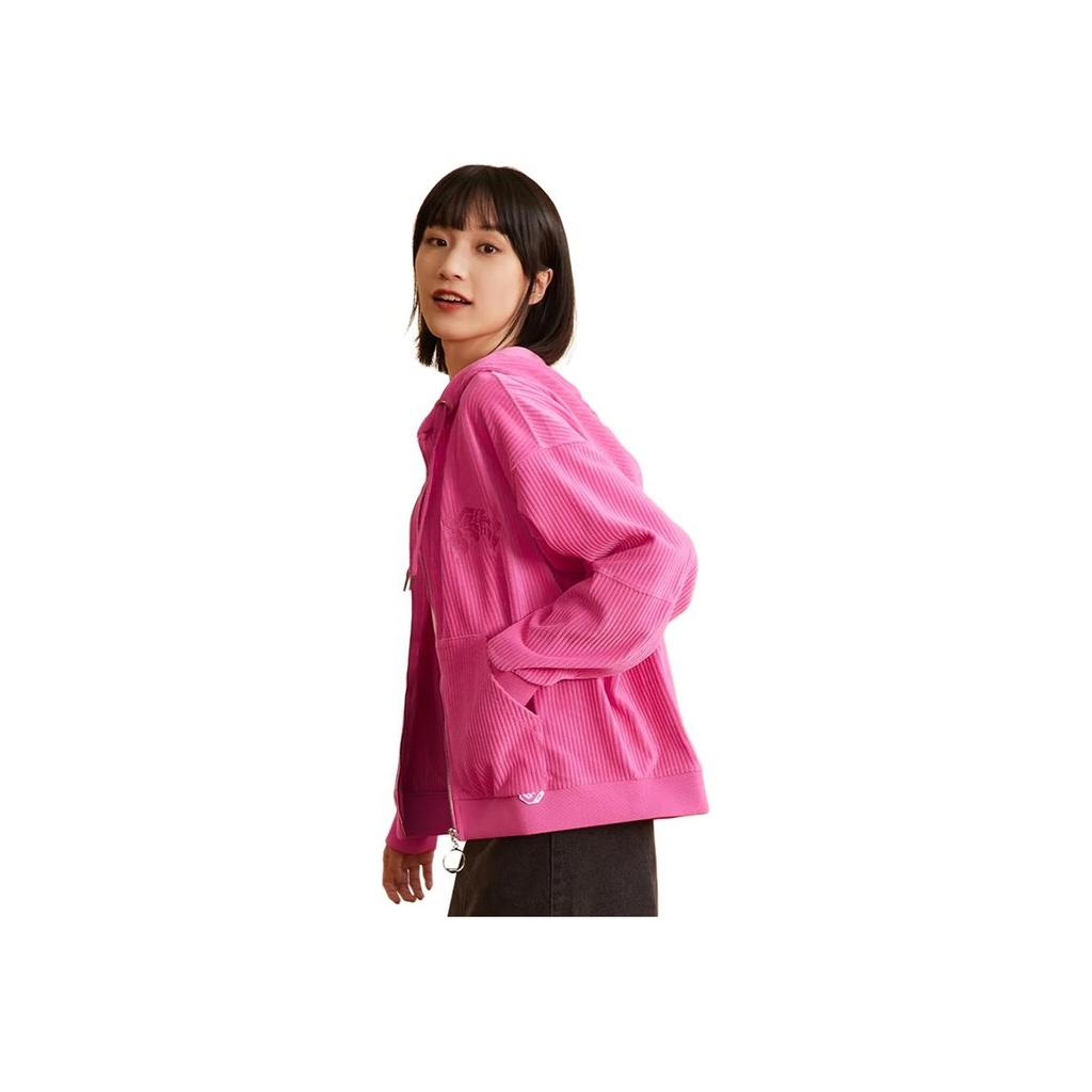Li Ning Badfive Sports Basketball Series Casual Loose Hoodie Jacket Women Jacket Bright-Pink AWDR984-2