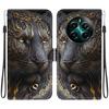 Handmade PU Leather Flip Case for Realme 12+ /Realme 12 Plus Anti-Slip Shockproof Cover with Wrist Strap & Heart/Rose Cat Designs