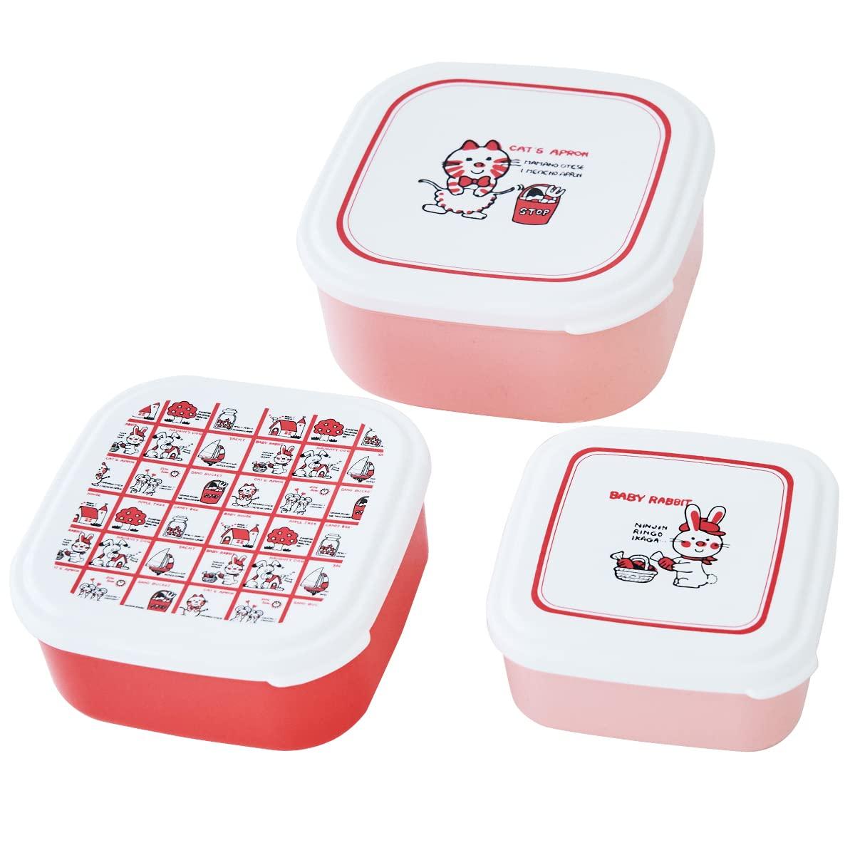 

Shimojima Stoppail Container Morning Character Made in SMJ69309 3-Piece Set, Design, Japan, (Stoppail) белый