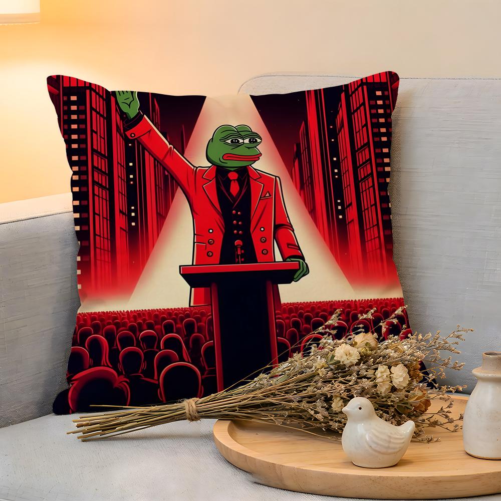 Cushion Cover Linen SkinFriendly Soft Decorative Case for Sofa Home Decor funny PPepe the frog Pillow cover