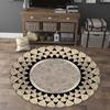 European Style Luxury Round Carpet Home Decoration Living Room Non-slip Large Rugs Bedroom Cloakroom Short Velvet Floor Mats