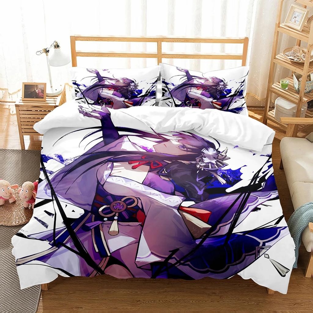 3D Print Genshin Impact Anime Arataki Ltto Bedding Set Boys Girls Twin Queen King Size Duvet Cover Pillowcase Bed Boys Adult