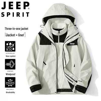 JEEP SPIRIT Men's Outdoor Waterproof Windbreaker