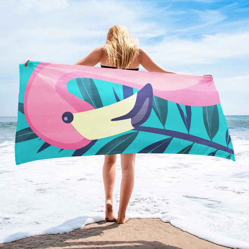 Customizable Large Microfiber Surfing and Beach Towel - Absorbent and Quick-Dry for Adults