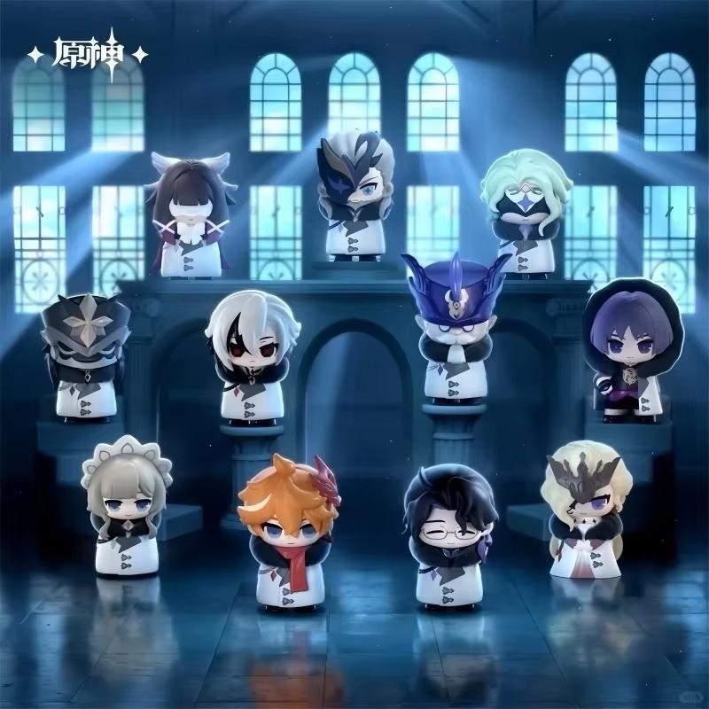 New Hot Genuine Stock Genshin Impact Fatui Harbinger Series  Toys Q Version Model Decoration Birthday Surprise Gifts