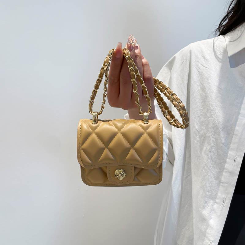 Tragbare kleine quadratische Tasche Damen neu modische Diamantketten-Tasche trendy elegant Umhängetasche