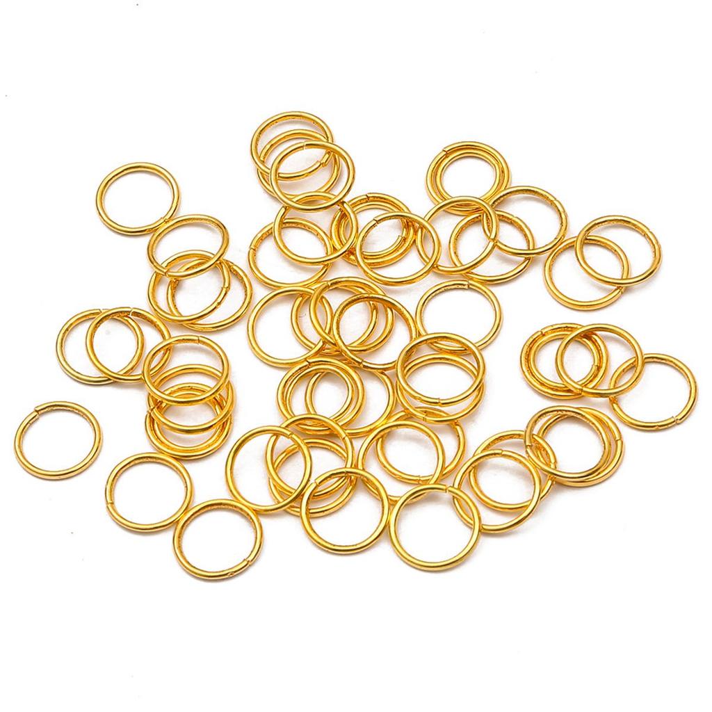 Single Loop Open Jump Rings for DIY Bracelets, Necklaces, and Earrings - Jewelry Making Accessories, Metal C and O Rings.