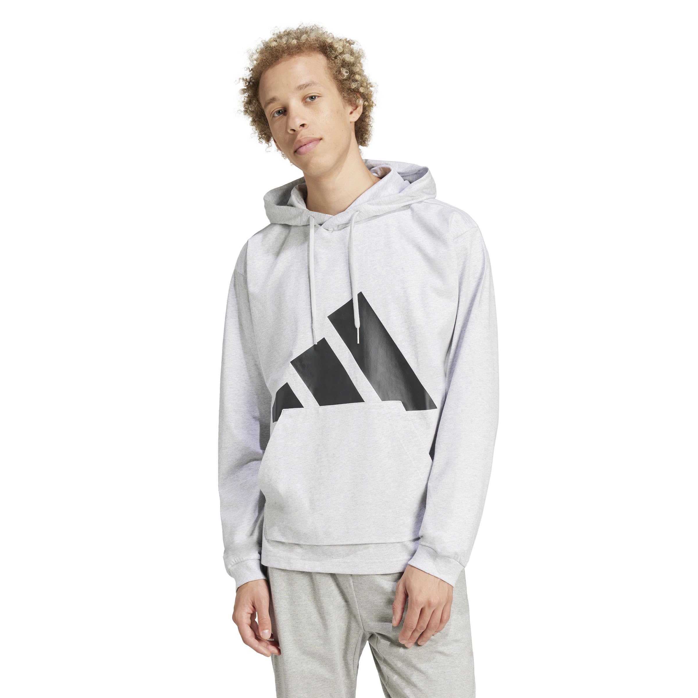 

Adidas BL SJ KTF16 Light Gray Size 3L Men s Sweatshirt, Heather/Black (JE8917),