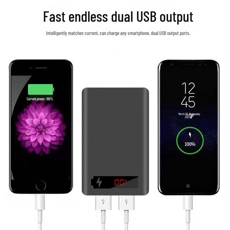 5-Section 18650 Battery DIY Power Bank Case with Digital Display