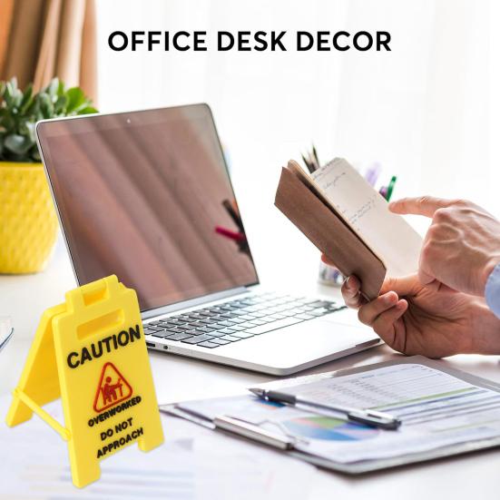 Caution Overstimulated Desk Sign Do Not Approach Office Desk Sign Workspace Cubicle