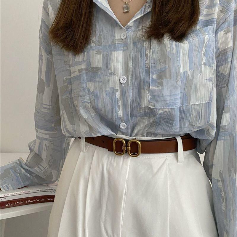 Trendy Pu Brown Waist Belt For Women With Elegant Vintage Butterfly Round Style Buckle