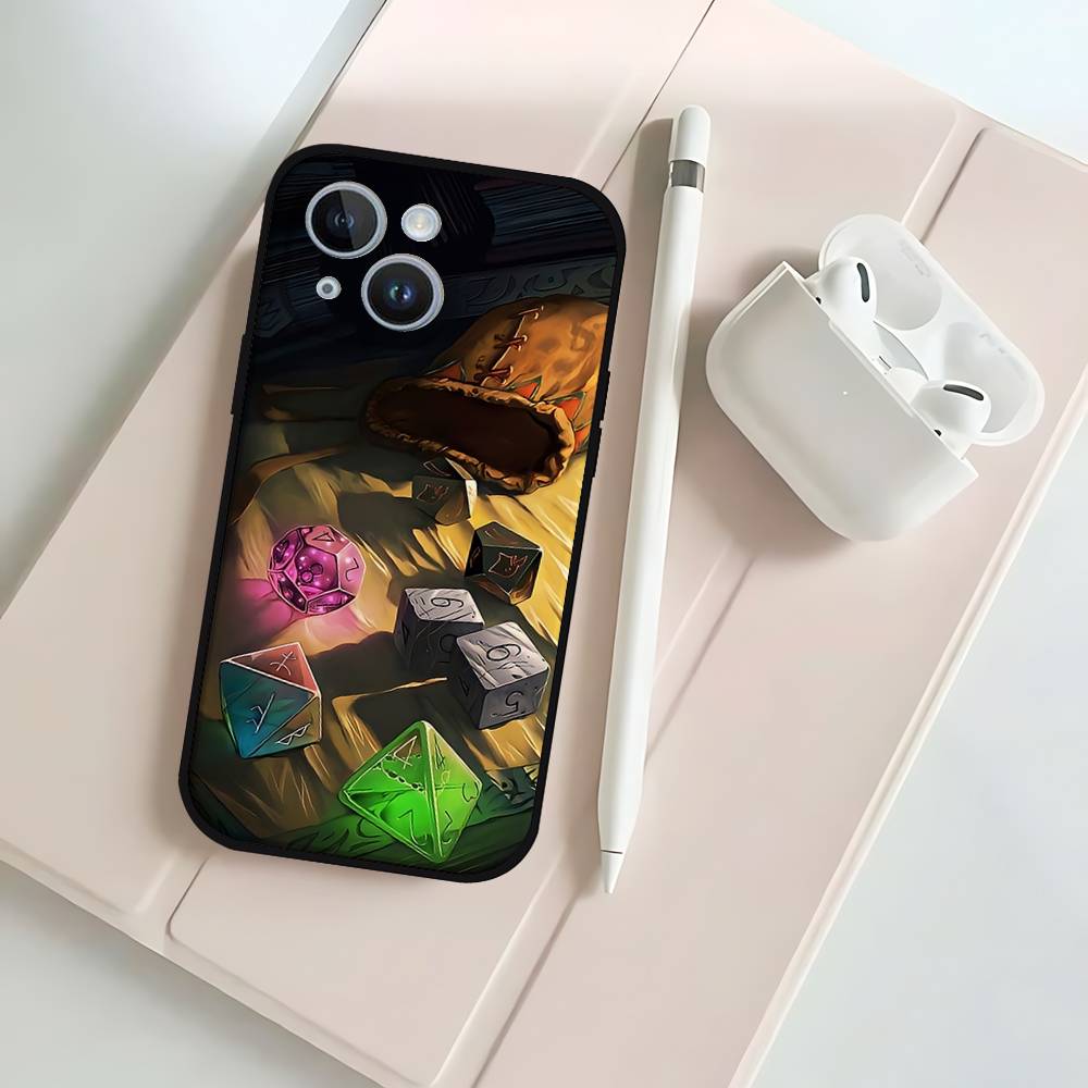 Juego D-dungeons D-dragons D-DNDs Black Phone Case That Fits For IPhone 17,16,15,11,13,14 Pro Max,Plus,X,Xr,Xs Max,13Mini
