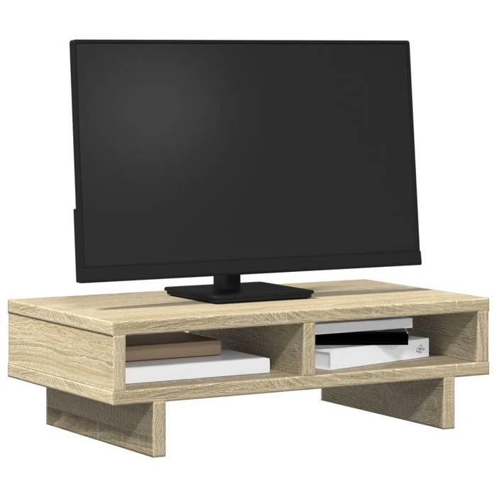 VidaXL Monitor Stand Sonoma Oak 50x27x15 Cm Engineered Wood, Monitor Stand for Desk, Monitor Shelf, 854744