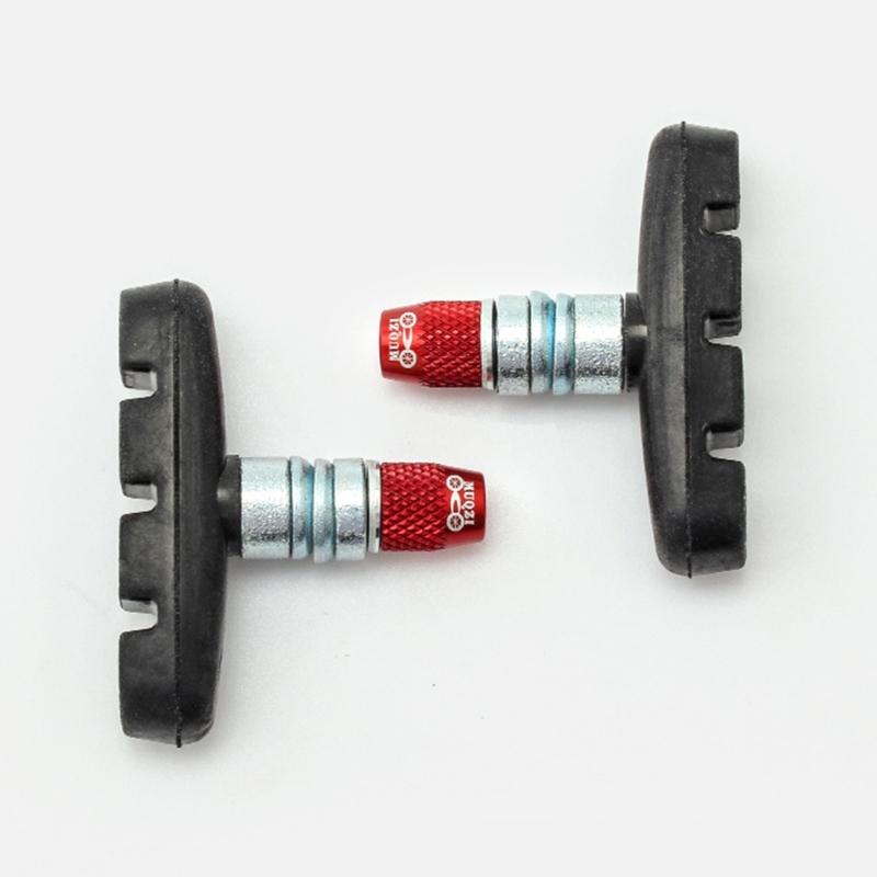 4 ST Cykelbromssko Skruvbyte M6 Bromsklossbultar Aluminiumlegering V-bromsblocksmutter Bromslangsfäste