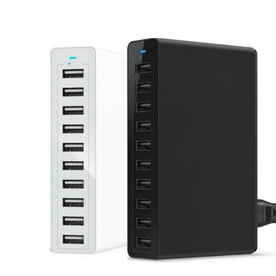 10 USB Ports Quick Charge Charger Station Dock with Cable 60W US AU EU UK KR Plug for Iphone Ipad PC Kindle Multi USB Charger
