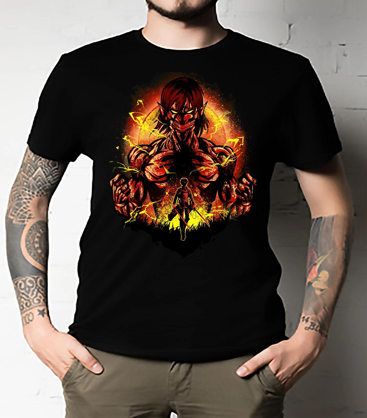 Men s and Women s T-shirts Attack on Eren v2 Classic L