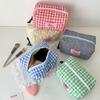 Pen Bag Plaid Heart Pencil Case Love Heart Pencil Pouch  Stationery Holder