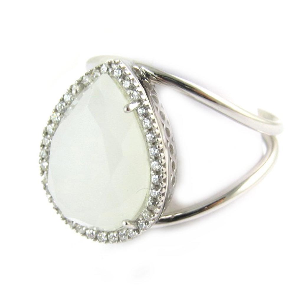 Inel de argint 'Sissi' alb