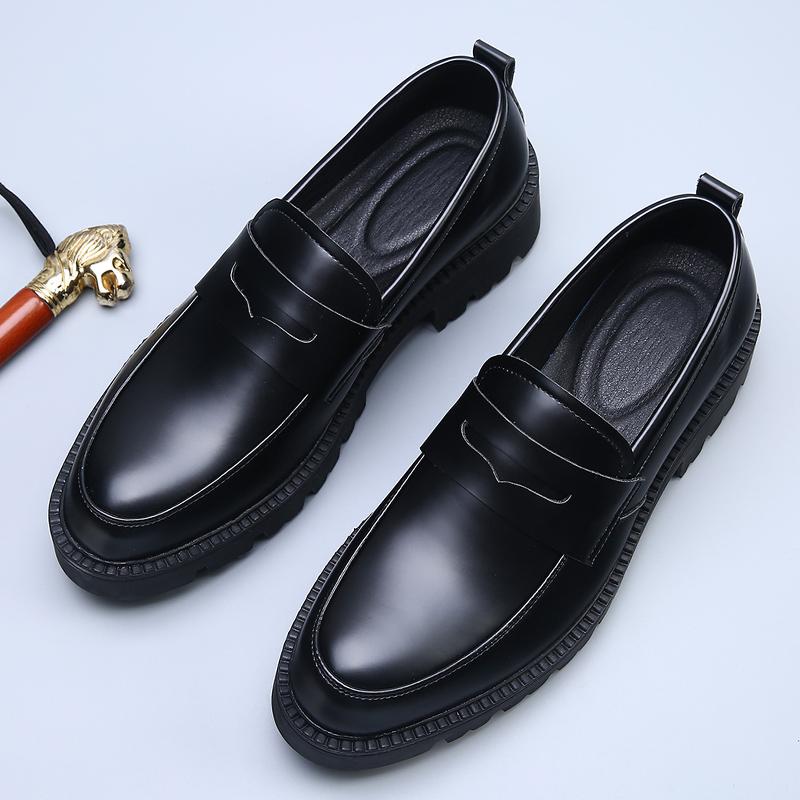 Fashion Business and Leisure Men's Loafers Gentleman Minimalist Style Work or Office Fashion Party Outdoor Street Lacquer Leather Shoes