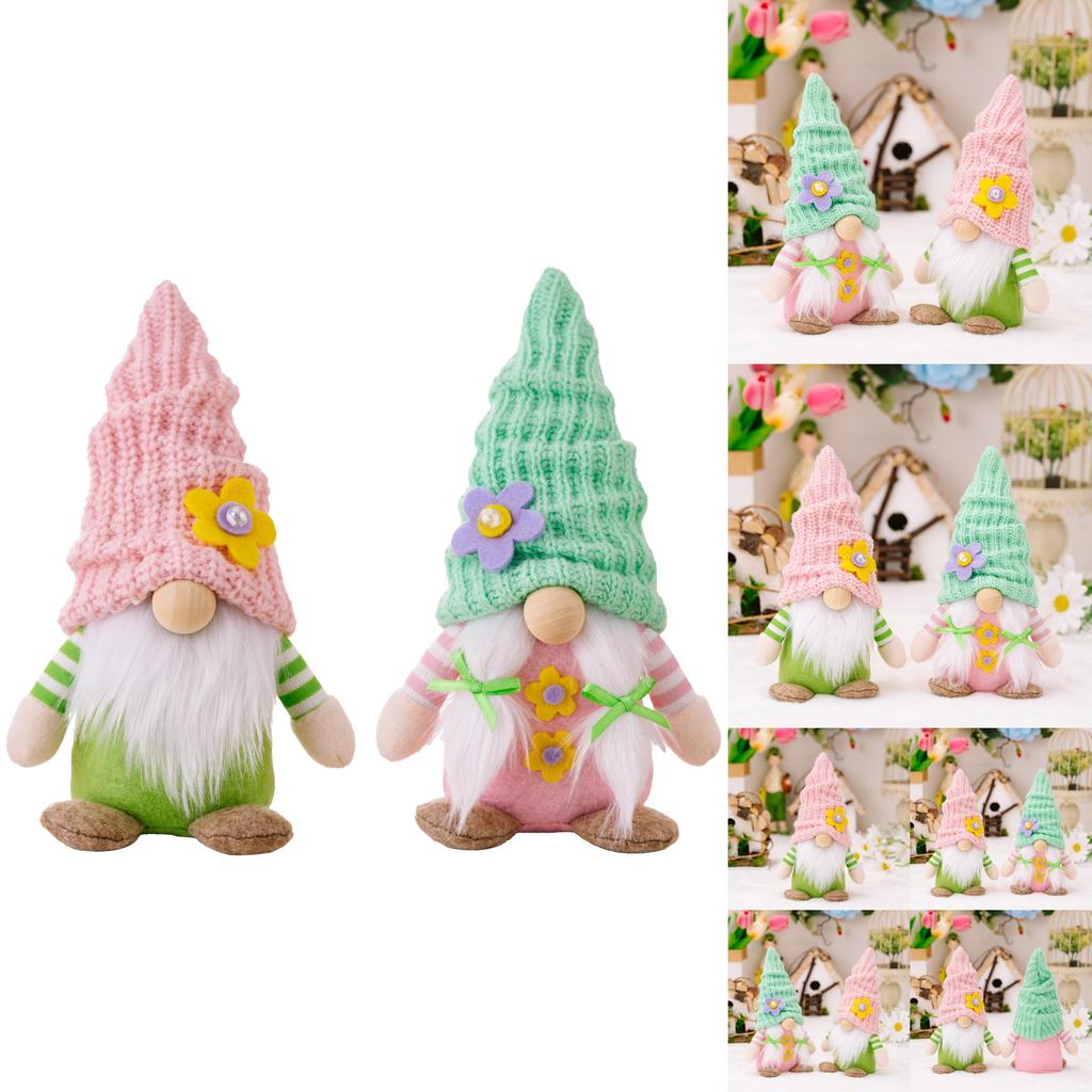 Entzückende Frühlings-Gnompuppe Strickmütze mit niedlichem Rudolph-Design für Heimdekoration