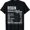 Mens Robin Nutrition Personalized Name Shirt Funny Name Facts T-Shirt