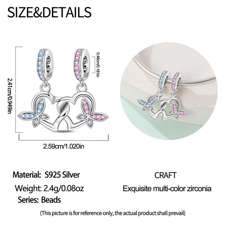 Authentic Copper Craft Beads Bead Inlaid Zirconium Jigsaw Puzzle Pendants Present Fit Bracelet Jewelry Diy Marking